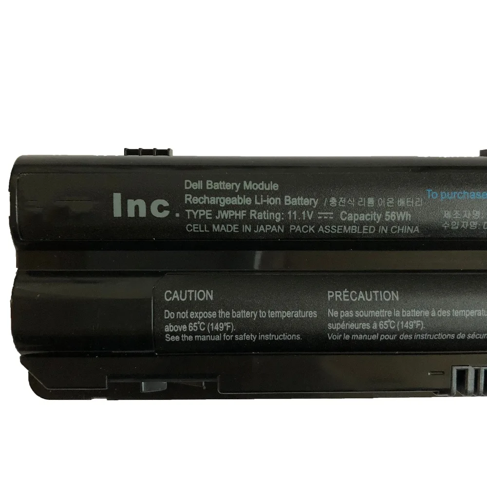 11.1V 56Wh/5200mah JWPHF new original J70W7 R795X WHXY Laptop Battery For Dell  XPS 14 15 17 L401X L402X L501X L502X L701X L702
