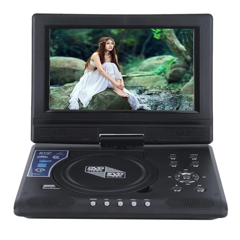 

FJD-998 Portable 9-Inch TFT LCD Screen Mobile DVD Player Digital Multimedia Player 270 Degree Rotation Screen EVD