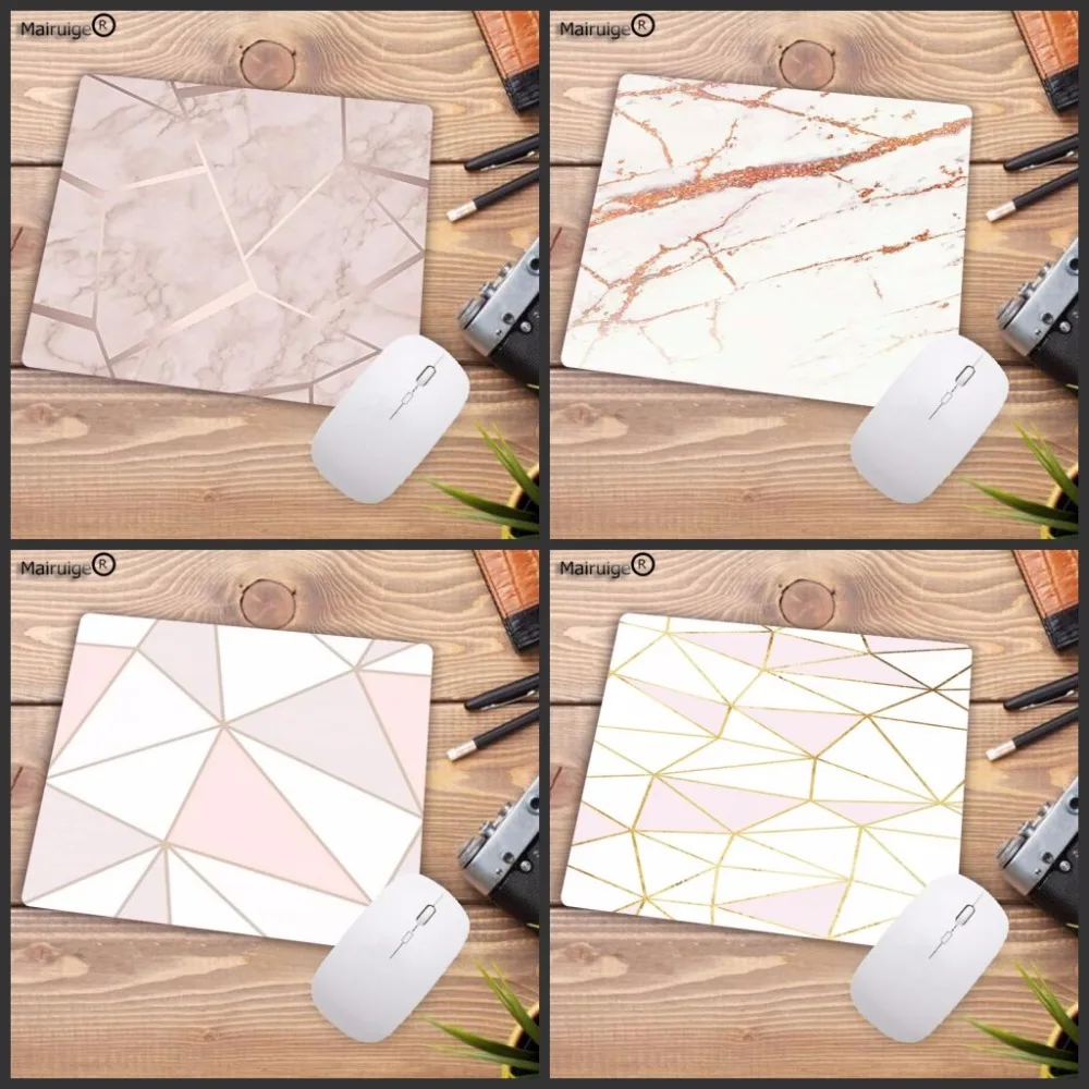

Mairuige Promotion Russia White Pink marble Design Office Mice Gamer Soft Mouse Pad Small Size for 180*220*2mm Gaming Mousepads
