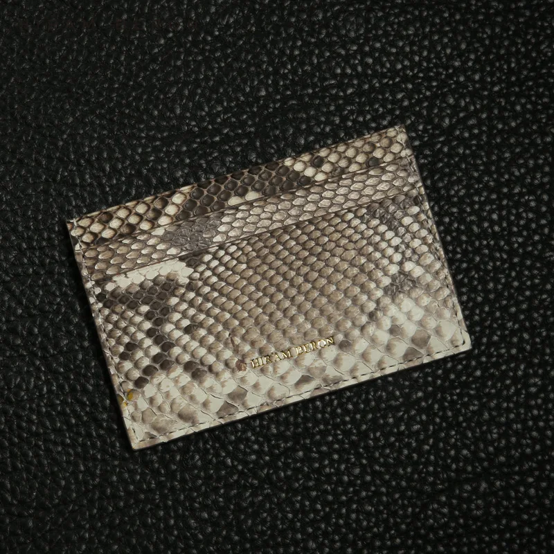 

Hiram Beron CUSTOM NAME FREE Snakeskin wallet case credit card holder luxury wallet python skin holiday gift