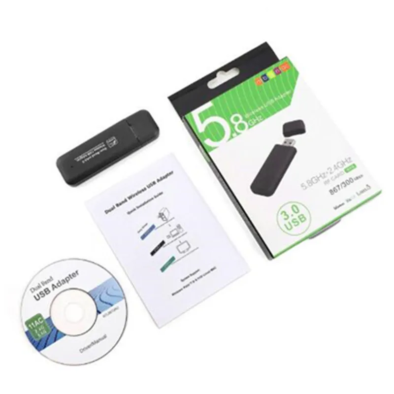 KuWfi USB беспроводной адаптер RTL8812AU мягкий AP 3 0 сетевой 1200 Мбит/с двухдиапазонный WiFi