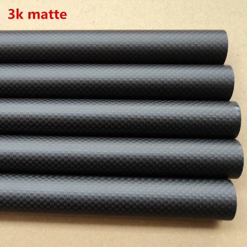 1pcs Carbon Tube Black 50*52mm 3K Glossy 500MM Long100 Carbon Fiber