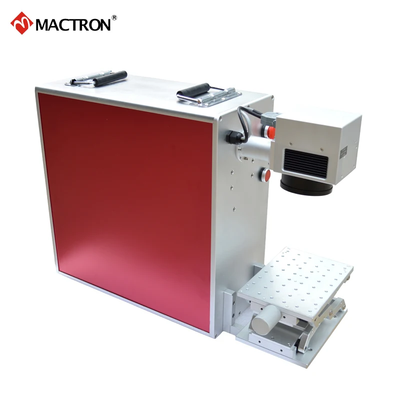 Mactron 30 Вт мини-оптоволоконный лазерный станок маркировочная машина красная лазерная гравировальная машина для металлическая Именная Карта