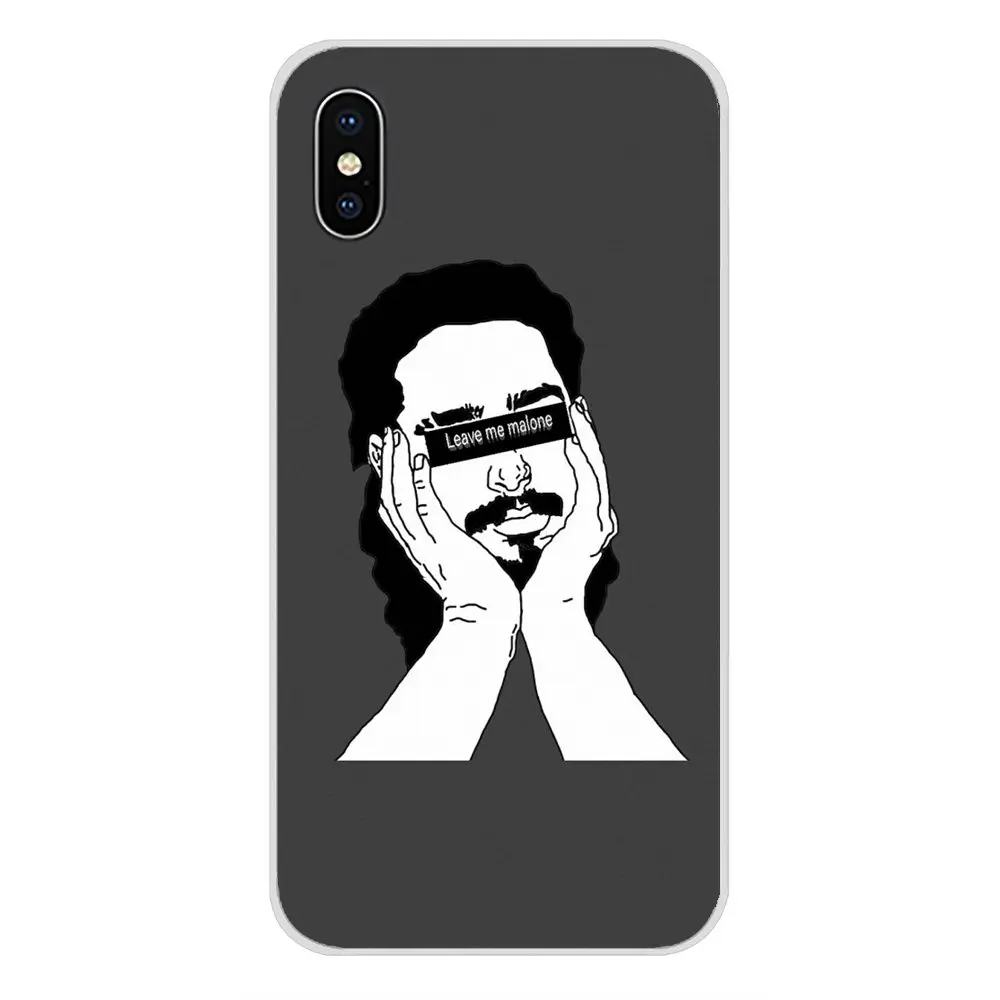 Аксессуары чехлы для телефонов моделей Post Malone Music Art Apple iPhone X XR XS MAX 4 4S 5 5S 5C SE 6 6S 7 8 Plus