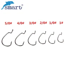 10 шт./пакет умный рыболовный крючок рыболовная блесна крючки на окуня для мягкой приманки черная рыба крючок Размер 1#, 1/0#, 2/0#, 3/0#, 4/0#, 5/0