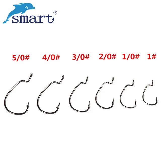 10pcs bag smart fishing hook jig fishing crank hook bass hook for hook size for bass