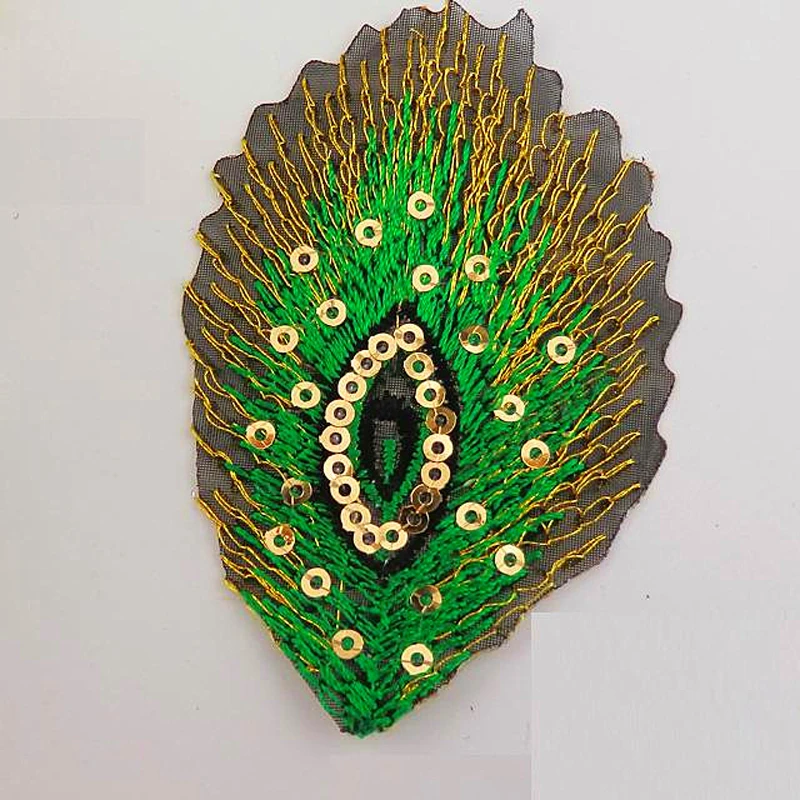 10 шт./Лот аппликация с павлиньим хвостом 5 см х 7 см|iron on|iron on flowersiron applique |