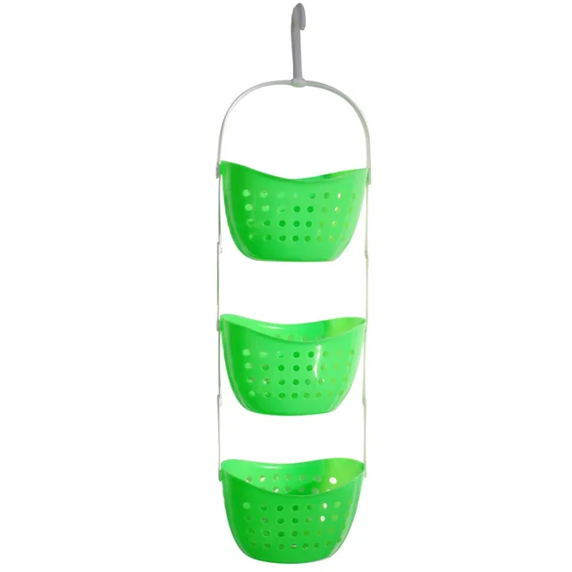 New 3 Tier Shower Bath Rack Plastic Hanging Over Basket Tidy Bathroom