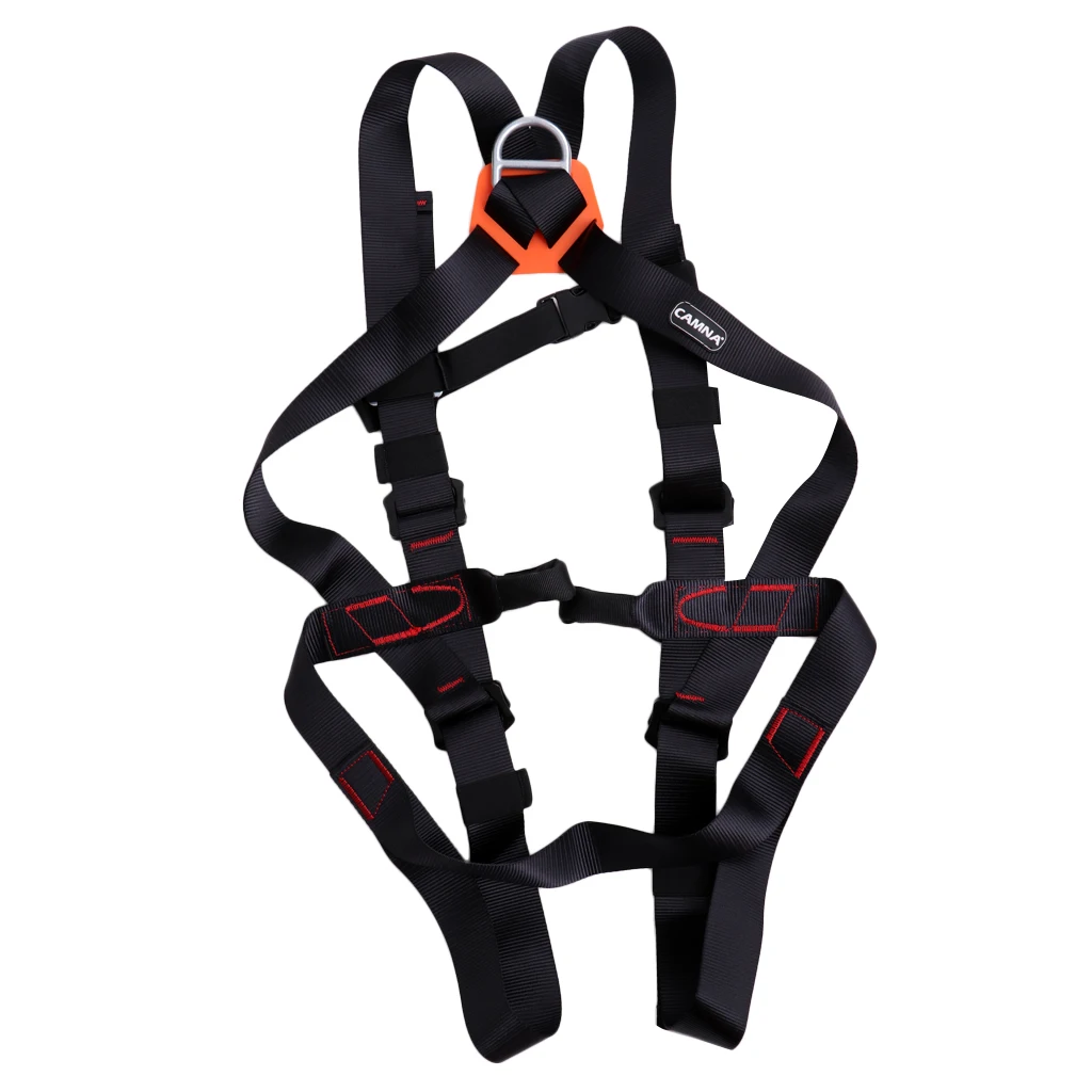 MagiDeal Adjustable Body Safety Waist Harness Climbing Belt Fall Protection Full Body Rock Climbing Harness Body Seat Belt