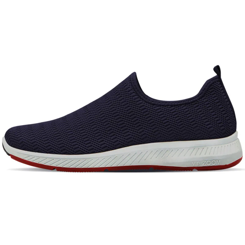 Paperplanes Для Мужчин's SNRD STRIPE Slip-On свет Вес дышащая обувь Sneakers-SN197 - Цвет: Navy Shoes