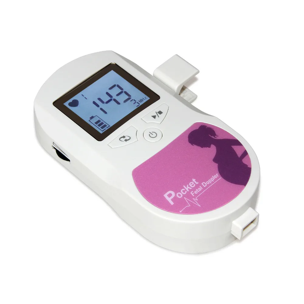

5 units together 3MHZ Prober -Pink/Blue colour Sonoline C1-Pocket Fetal doppler /,With Free Gel