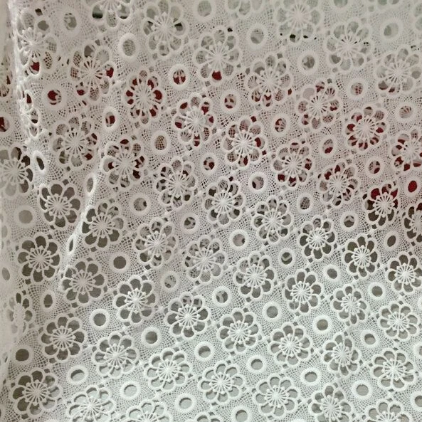 

130cm Width White Embroidery African Cord Laces Swiss Guipure Lace Fabric,High Qulity Chamical Fabric For Nigerian Fashion Dress