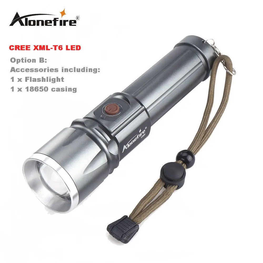 AloneFire X900 CREE XML T6 L2 U3 светодиодный linterna фонарик алюминиевый фонарик зум светодиодный налобный фонарь Водонепроницаемый фонарь 18650 26650 USB зарядка - Испускаемый цвет: Option B