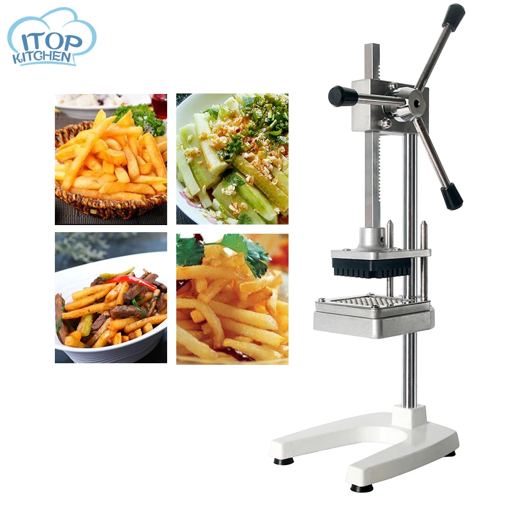 

Vertical Manual Fries Cutter Potato Chipper Carrot Vegetable Slicer Fries Maker Commercial Kitchen Cooking Cutting Machine
