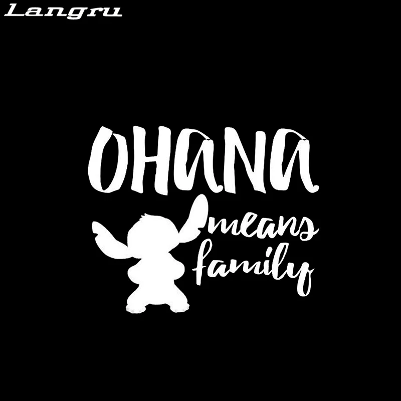 Langru Ohana значит семья наклейка на машину мотоцикл виниловая аксессуары