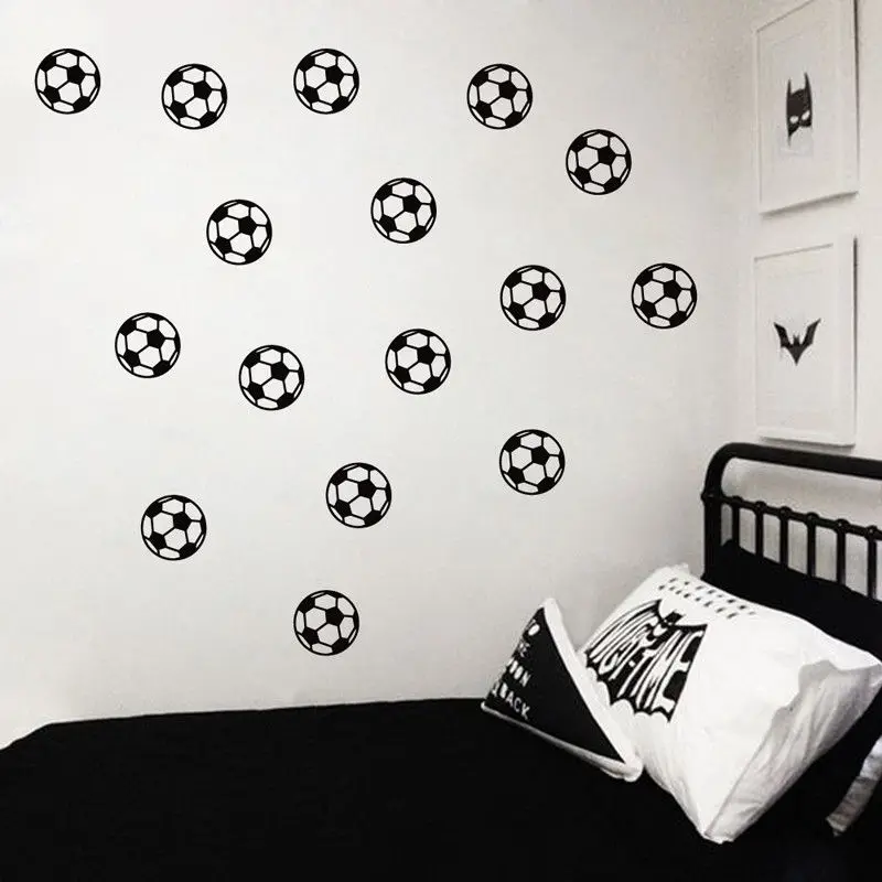 World Cup 40Pcs Football Nursery Kids Room Wall Sticker Wall Decor Home Decor Art Decor Living Room Wall Decals C83