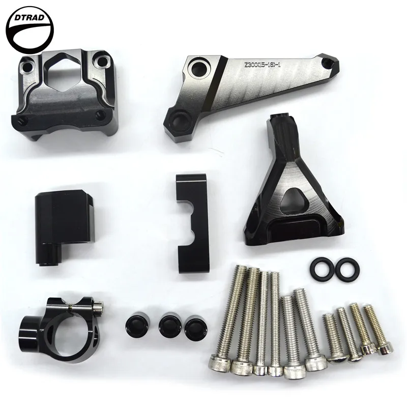 

DTRAD Adjustable Motorcycle Steering Stabilize Damper Bracket Mount Kit For Kawasaki Z250 Z300 2013-2017