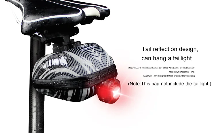 Clearance WILD MAN Outdoor MTB Road Bike Bag Waterproof Wear-resistent Bicycle Bag Front Frame Cellphone Bag Cushion Seat Tools Bag 17