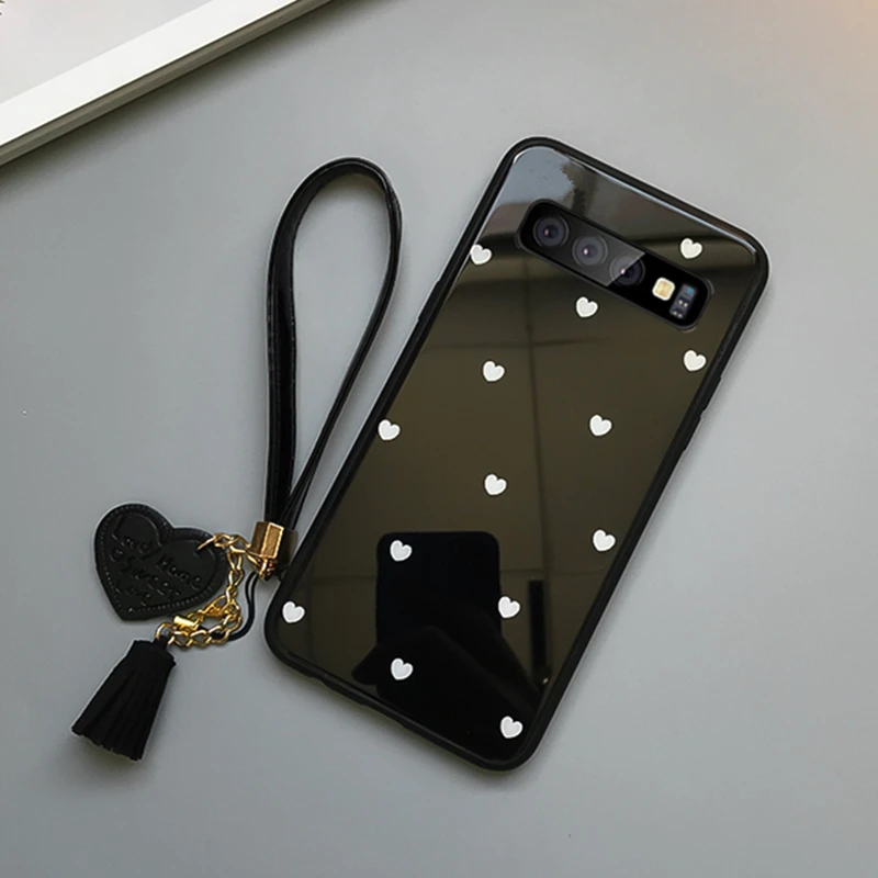 Чехол из закаленного стекла BONVAN для Samsung Galaxy s10 plus чехол с сердечком S10 Lite e