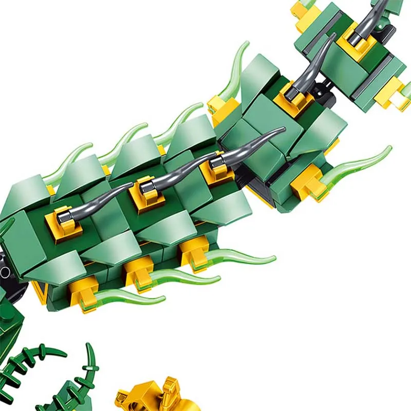 493pcs Machine Dragon Niniago Acition Figures Building Block Marvel Bricks Boys Toys For Children Boys Gift Compatible LEGOINGYS