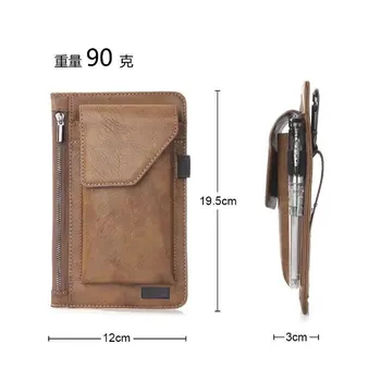 

FSSOBOTLUN Fit 4.7"-5.5 "Universal phone Case High Quality PU Leather waist bag Wallet Pouch Belt Clip Cover Holster