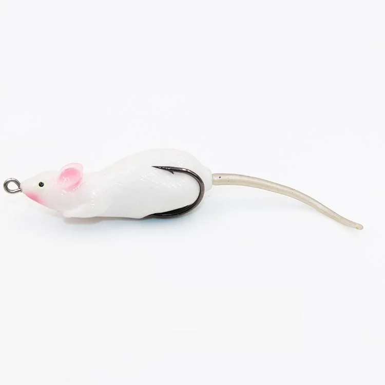 1Pcs 3D Eyes Soft Mouse Bait Bells Sound 6.5cm 12g fishing lure Frog Silicon Artificial Set Sea Swim Bait