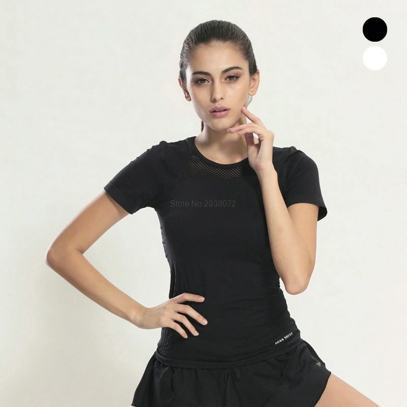 Новинка футболки для йоги с сеткой Lulu топы спортивная одежда Майки фитнеса