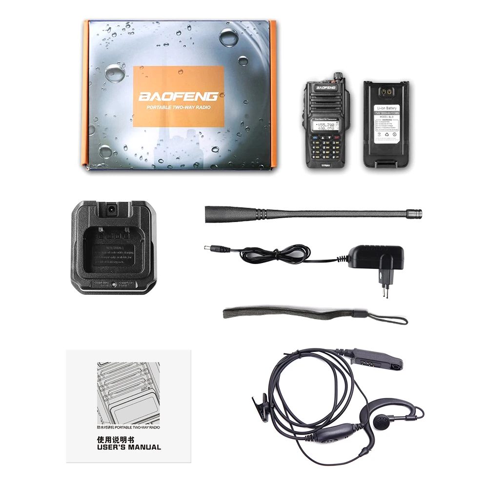 Baofeng UV 9R UV9R Plus мощная Водонепроницаемая рация радиостанция UHF IP67