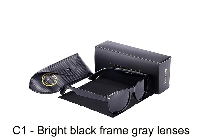 C1-Bright black frame gray lenses