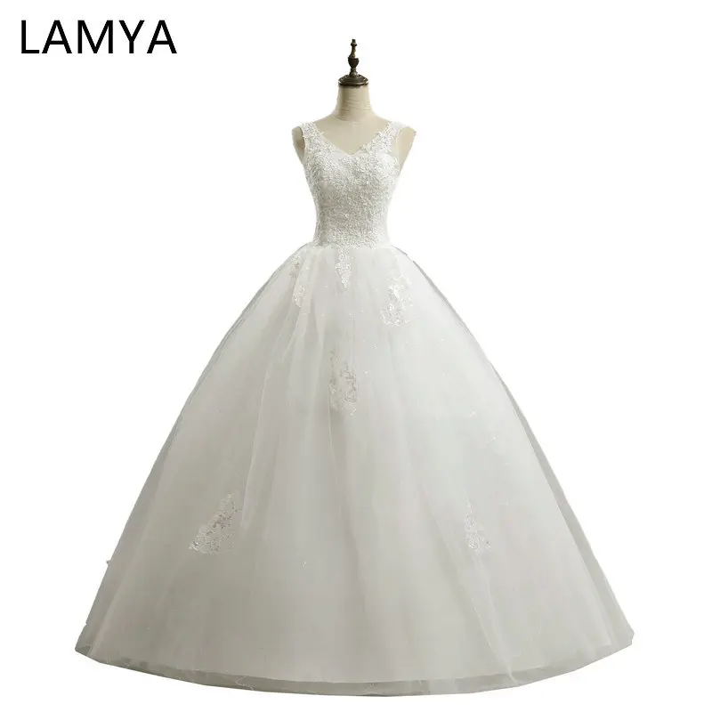 

Lace V Neck Wed Dress Off The Shoulder Real Photo Cheap Bridal Gowns Simple Plus Size Vestidos De Noiva short dress wedding