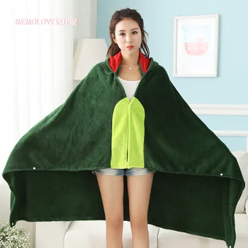 

Coral Velvet Plush Toy Catoon Dinosaur Cos Shawls Otaku Cloaks Leisure Blanket Air Conditioning Blankets 2 Size