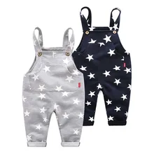 OnnPnnQ/ хлопковые детские комбинезоны для мальчиков осенние леггинсы Повседневный детский нагрудник для девочки с принтом Рождественский подарок брюки для маленьких мальчиков DK35