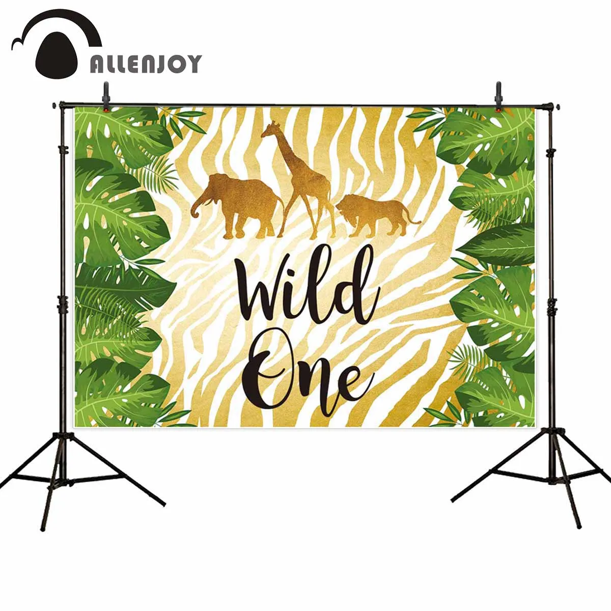 

Allenjoy photo background wild one jungle gold safari west backdrop photocall photobooth fabric photo shoot prop studio