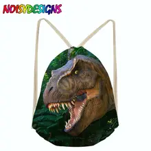 Школьный рюкзак с динозавром для девочек и мальчиков, рюкзаки, Детская сумка для книг, сумка на шнурке, Женский ортопедический рюкзак с веревкой