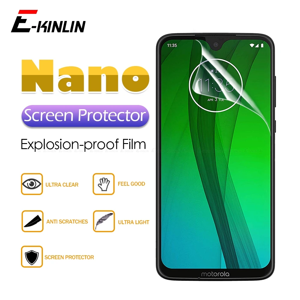 

2pcs/lot Clear Screen Protector Display Soft Nano Anti Explosion Protective Film For Motorola Moto One P30 G7 G6 Play E5 Plus