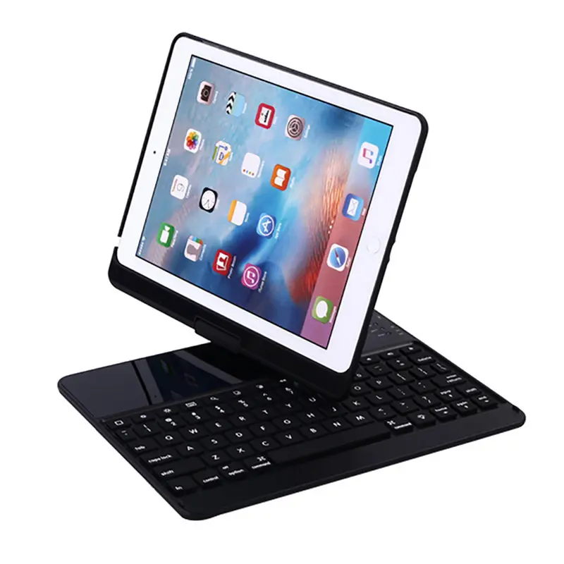 Алюминий 7 цветов bluetooth-клавиатура с подсветкой Smart повернуть Folio чехол для нового iPad/Pro9.7/Air/Air2 A8