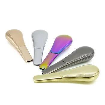 

New Creative Spoon Smoking Pipe Metal with Magnets Gift Box Packing for Herb Tobacco Smoke Water Pipe Hookah