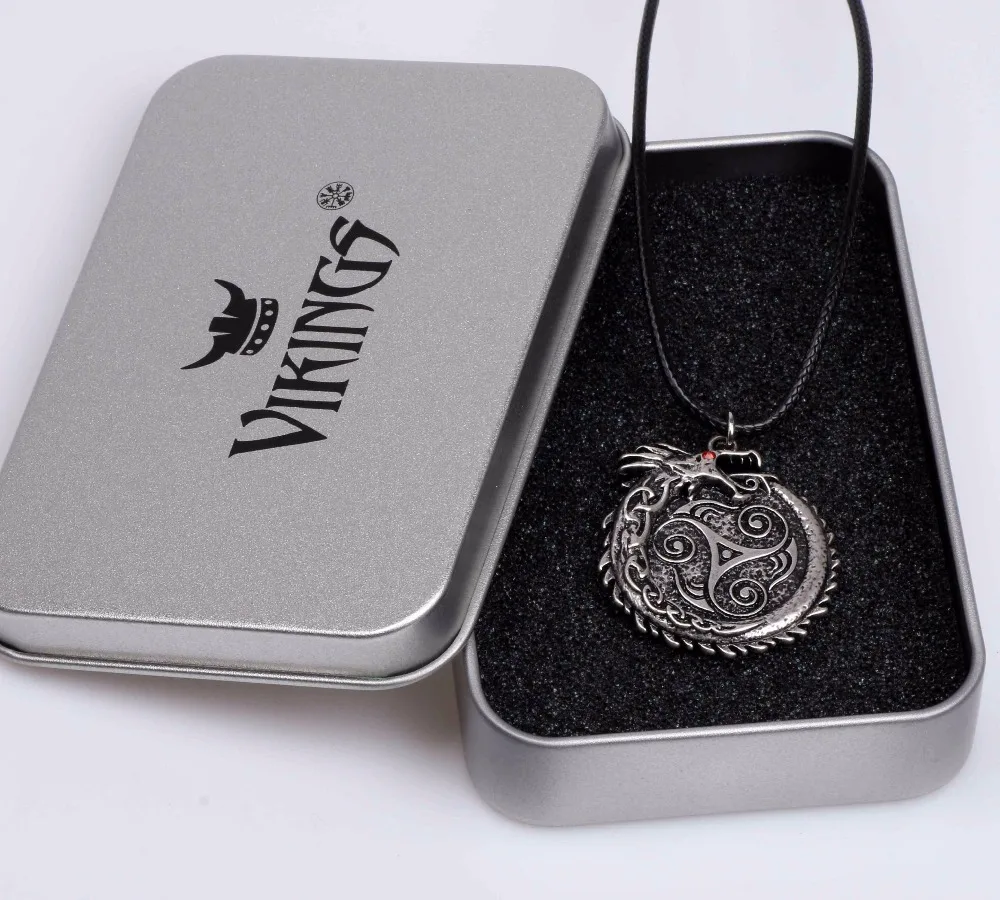 Triskele ожерелье с кулоном дракона Ouroboro Triskelion ирландский символ Норс Викинги