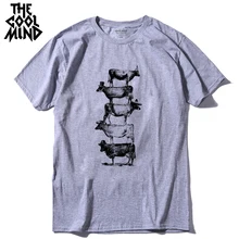 COOLMIND qi0410A хлопковая забавная Мужская футболка, повседневная Летняя мужская футболка с коротким рукавом, Мужская свободная футболка, футболки