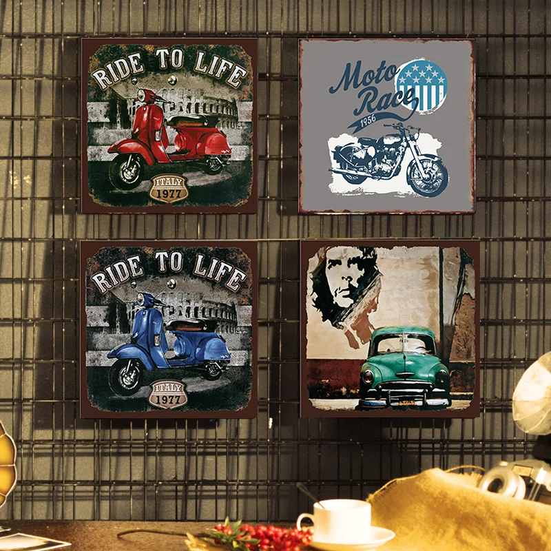 

Retro Motorcycles Gold Star Metal Plate Norton Scout Tin Sign Vintage Metal Poster Garage Club Pub Bar Wall Decoration 30x30