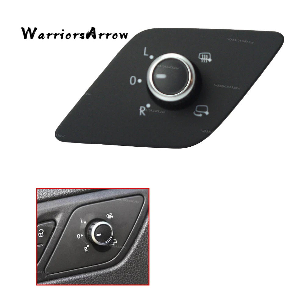 WarriorsArrow Chrome Mirror Adjust Control Switch W/Heat For Volkswagen Jetta MK6 High Version