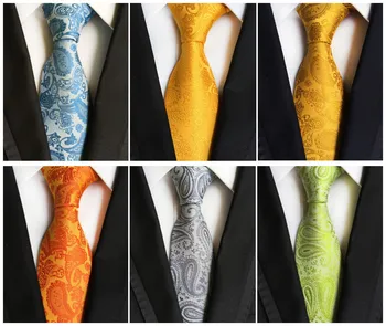 

Exclusive Original Fashion Explosion Pattern Decoration Tie Multicolor Optional Polyester Cashew Flower Paisley Business Tie