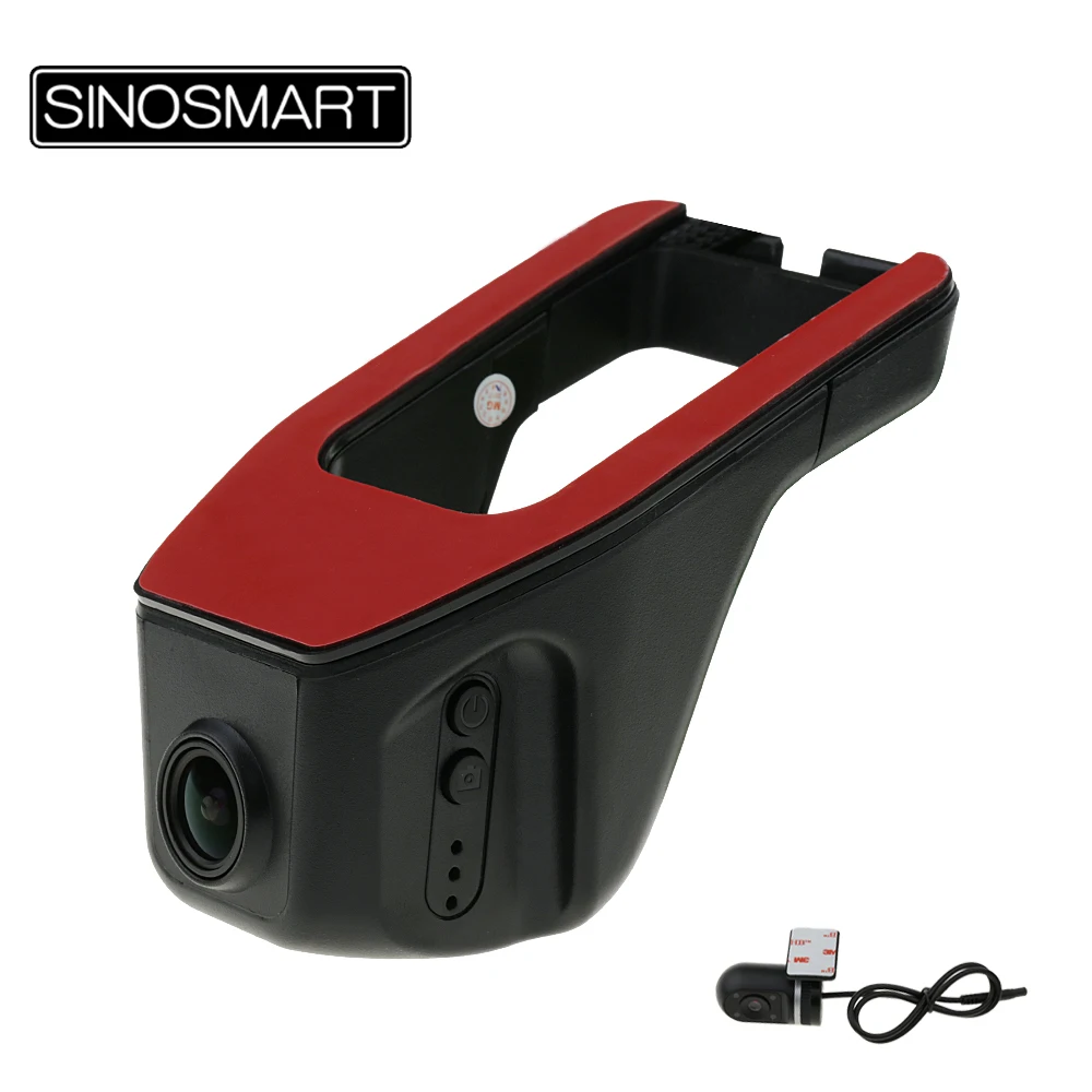 SINOSMART Novatek 96672 Универсальный Wifi DVR для Volkswagen/Honda/Mazda/Mitsubishi/Opel/Hyundai/Kia App Control SONY