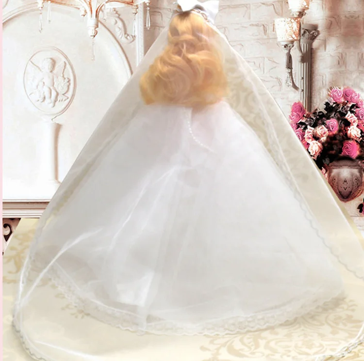 Vestito da sposa con velo 952 vestiti bambole senza bambola 50 cm PIANTANA BAMBOLA 