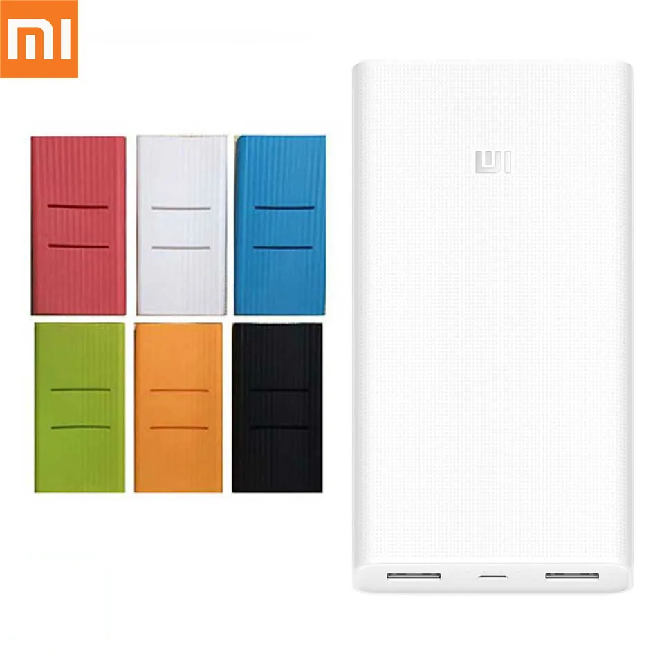 

Original Xiaomi Power Bank 20000mAh 2C External Battery portable charging Dual USB QC3.0 Powerbank charger for iphone Samsung