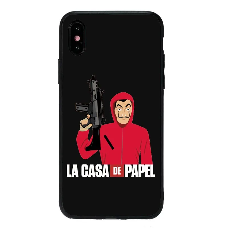 La Casa De Papel чехол для телефона чехол для iPhone 11Pro 5S SE 6 6S Plus 7 8 8Plus XS MAX XR Мягкий силиконовый чехол для телефона