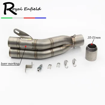 

51MM Motorcycle Exhaust Dual Pipes Stainless Steel Motorbike Muffler Pipe Escape Modify for YAMAHA R6 DB Killer