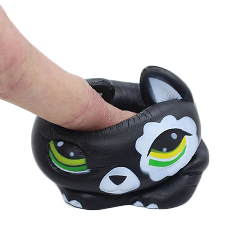 Kawaii Black Kitty Cat Squishy имитационный хлеб ароматизированные игрушки для снятия стресса