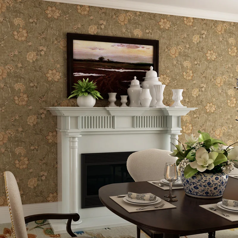 American Village Retro Nostalgic Pastoral Wall covering Roll wall paper home decor Background Wallpaper For Living Room flooring