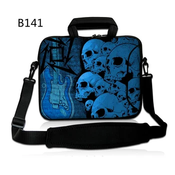 

Blue Skull 10 12 13.3 14.4 15.6 17 Inch Neoprene Laptop Shoulder Bag Notebook Case Pouch Cover For Macbook Air Pro Dell Asus